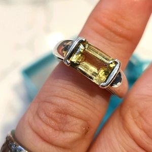 Tiffany&Co Yellow Quartz and SS Ring